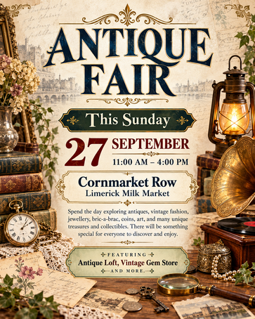 Bon Appétit Catering in Limerick: Antique Fair This Sunday at Limerick Milk Market